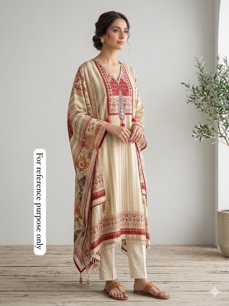 Muslin Printed Unstitched Ladies Suit RC18615 – view 2