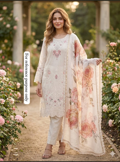 Mul chanderi unstitched ladies suit Rc18994
