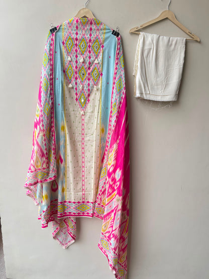 Pure soft cotton printed unstitched ladies suit Rc19055