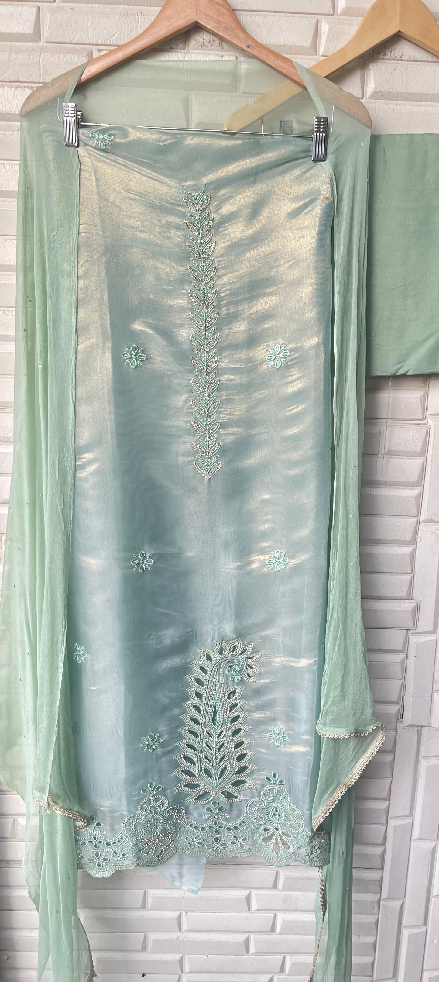 Shimmer paper silk unstitched ladies suit Rc17703 (b)