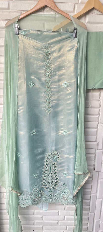 Shimmer paper silk unstitched ladies suit Rc17703 (b)