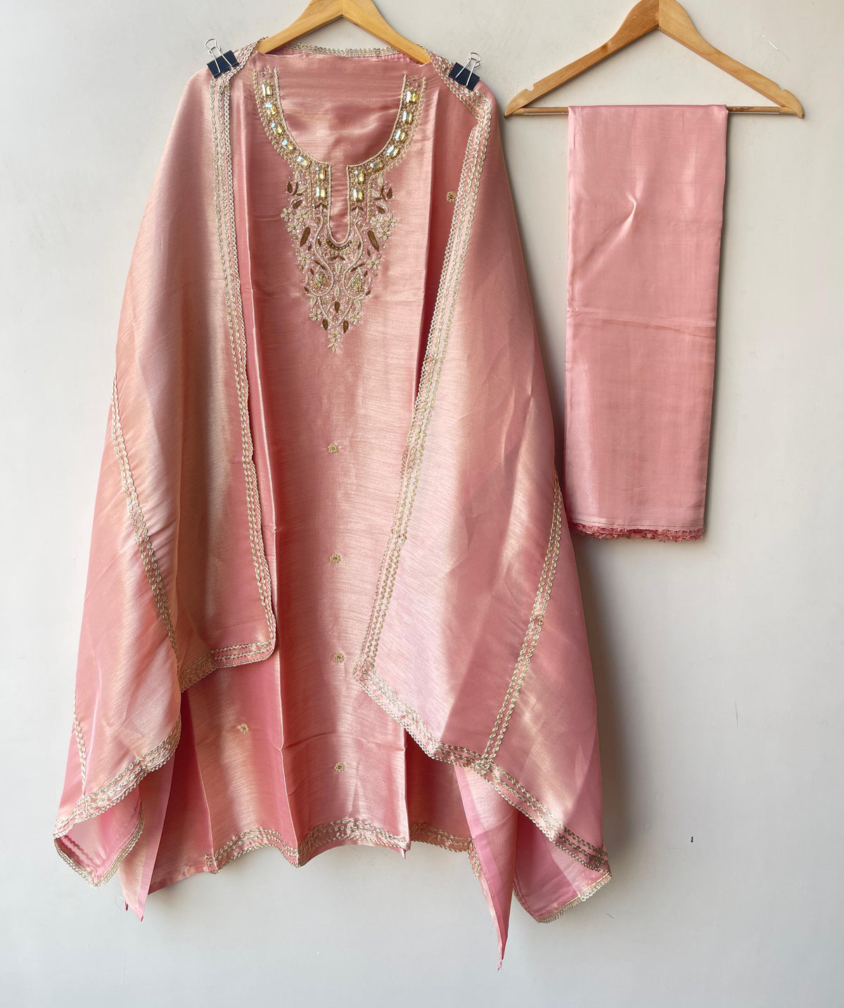 Shimmer Giraffe Silk Ladies Unstitched Suit