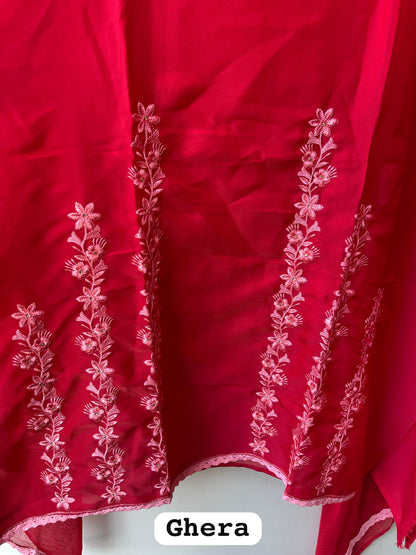 Organza tuile unstitched ladies suit