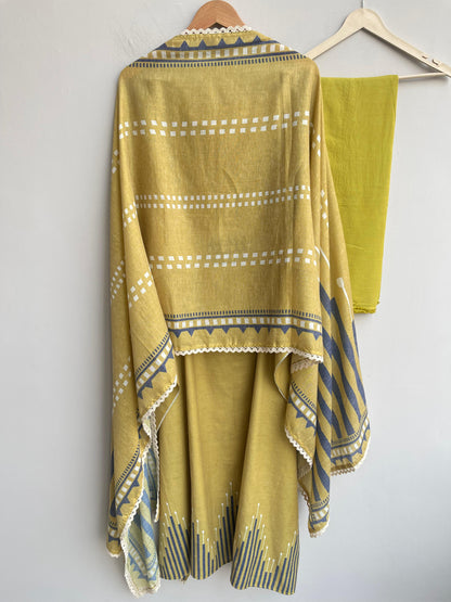 Linen cotton unstitched ladies suit Rc18457