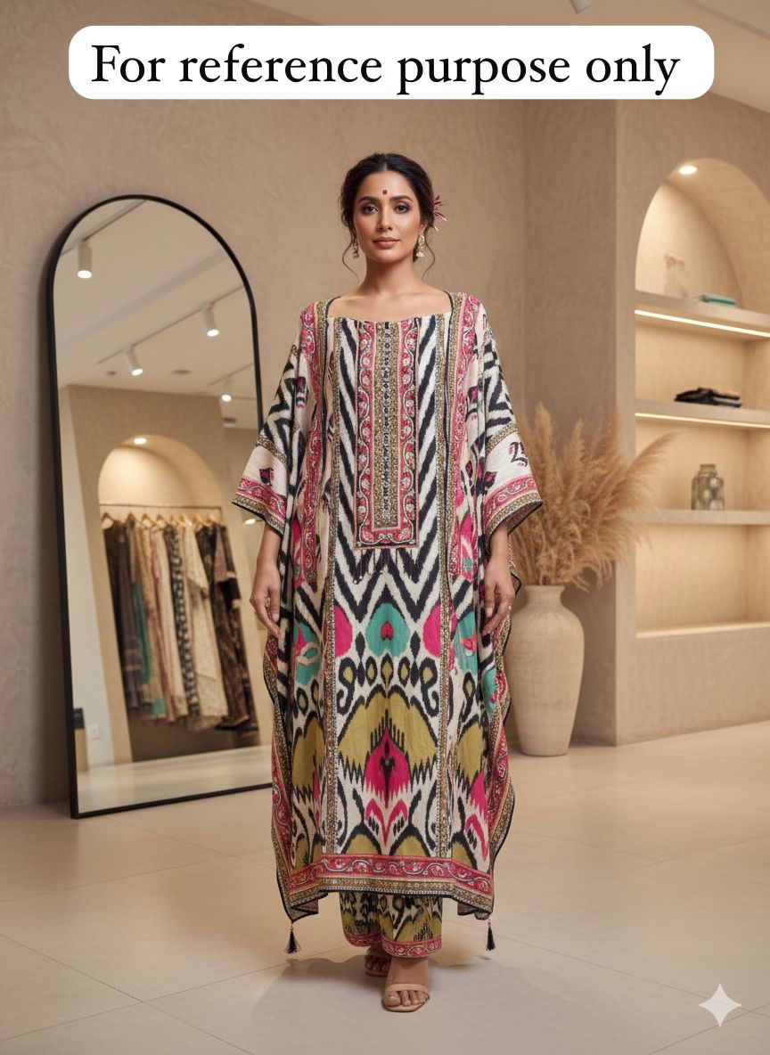 Ikkat Printed Muslin Unstitched Ladies Suit RC-18401 – view 3