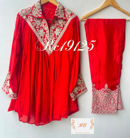 Chinnon fabric ladies stitched coord set Rc19125