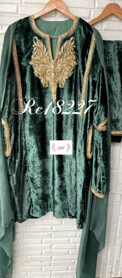 Pure velvet pheron readymade ladies coord set Rc18227