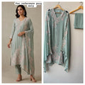Satin crepe unstitched ladies suit Rc19298 (a)