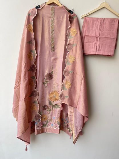 Soft shimmer silk unstitched ladies suit Rc18927