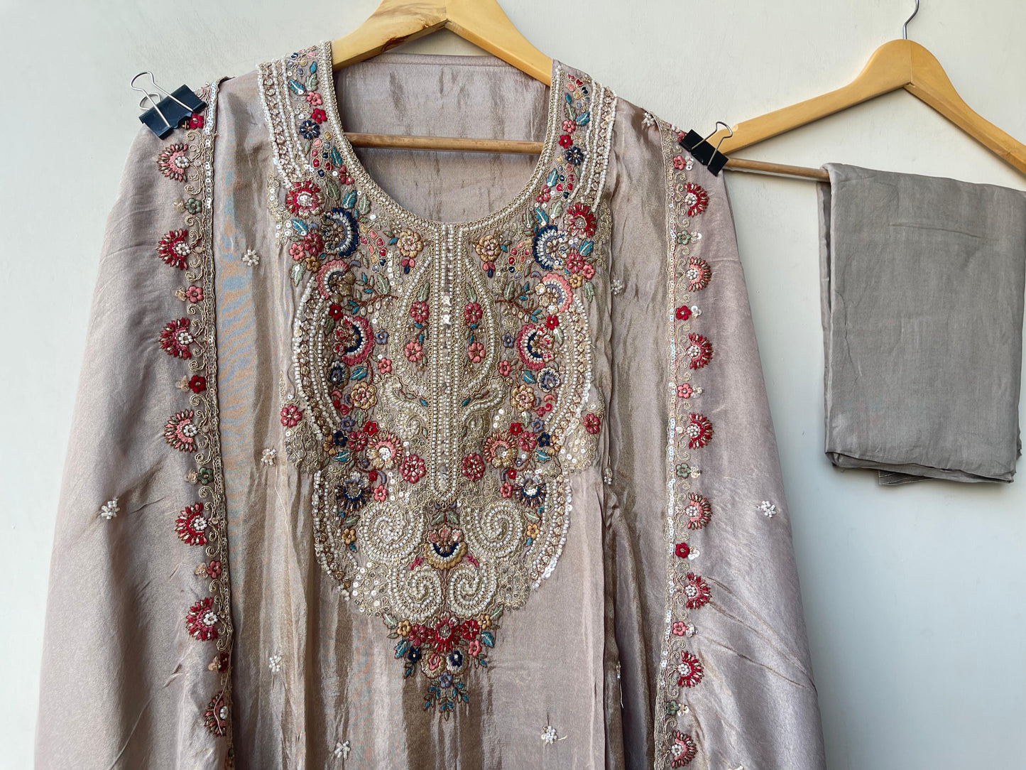 Shimmer silk unstitched ladies suit Rc19330 (b)