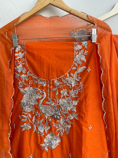 Mul Chanderi Unstitched Ladies Suit RC-18596 (d) – view 5