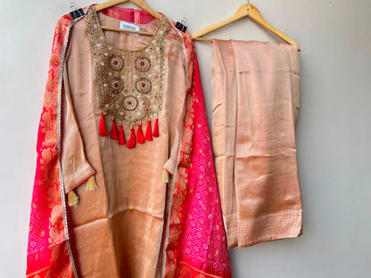Shimmer silk stitched ladies suit Rc19304 (a)