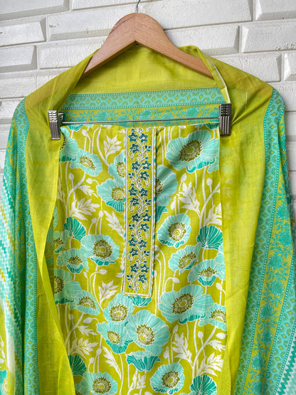 Cotton unstitched ladies suit Rc17390