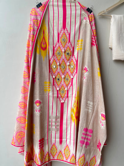 Pure cotton printed ladies unstitched suit Rc19064