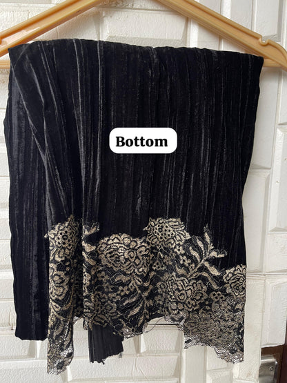 Micra crushed velvet unstitched ladies suit Rc18226