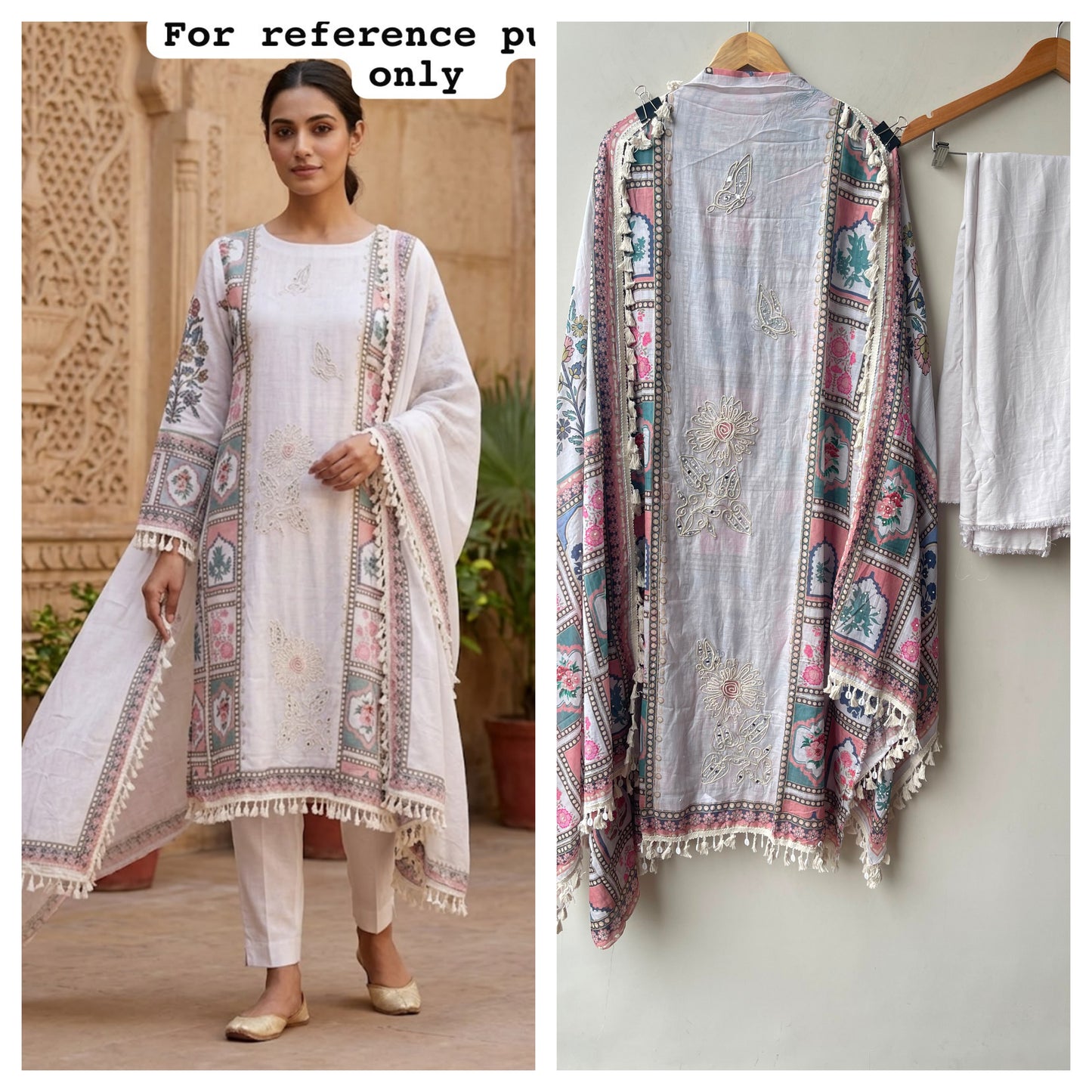 Mul chanderi printed ladies unstitched suit Rc19150 (a)