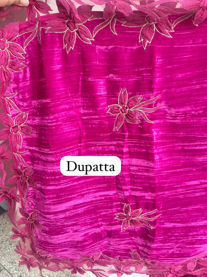 Crushed micra velvet unstitched ladies suit Rc17880