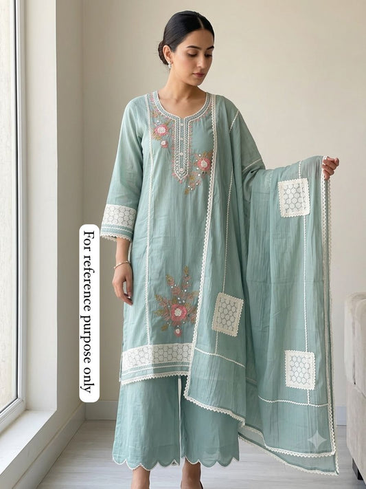 Mul chanderi unstitched ladies suit Rc18948