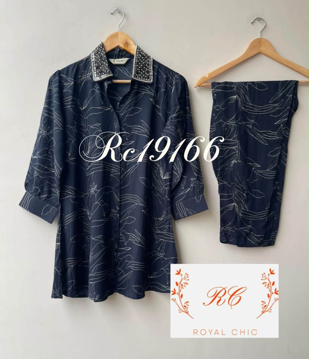 Ready made ladies printed coord set Rc19166