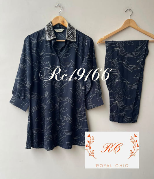 Ready made ladies printed coord set Rc19166