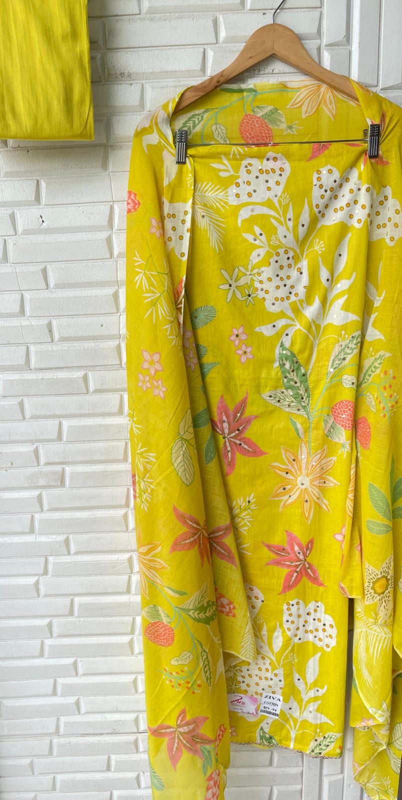 Cotton unstitched ladies suit Rc17184