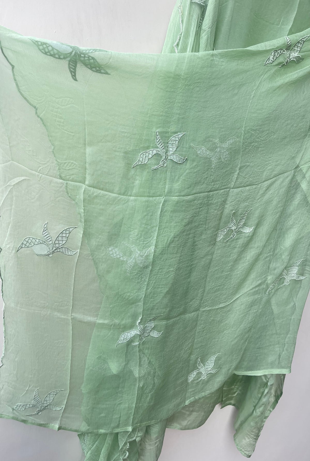 Premium Glass Organza Unstitched 3 Pcs Designer Suit Set