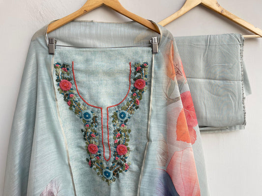 Shimmer linen unstitched ladies suit Rc18474 (c)