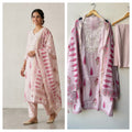 Premium Mul Chanderi Designer Unstitched 3Pcs Suit Set