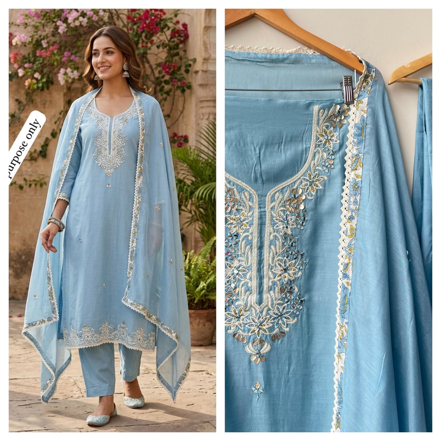 Mul Chanderi Unstitched Ladies Suit RC-18771 (b)