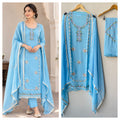 Premium Organza Embroidered Unstitched Suit Set