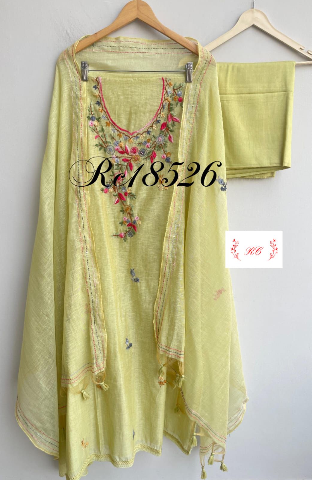 Khaadi mul chanderi ladies unstitched suit Rc18526 (c)