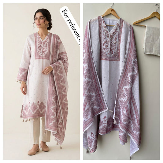 Fine Linen Printed Unstitched Ladies Suit RC-18766 (a)