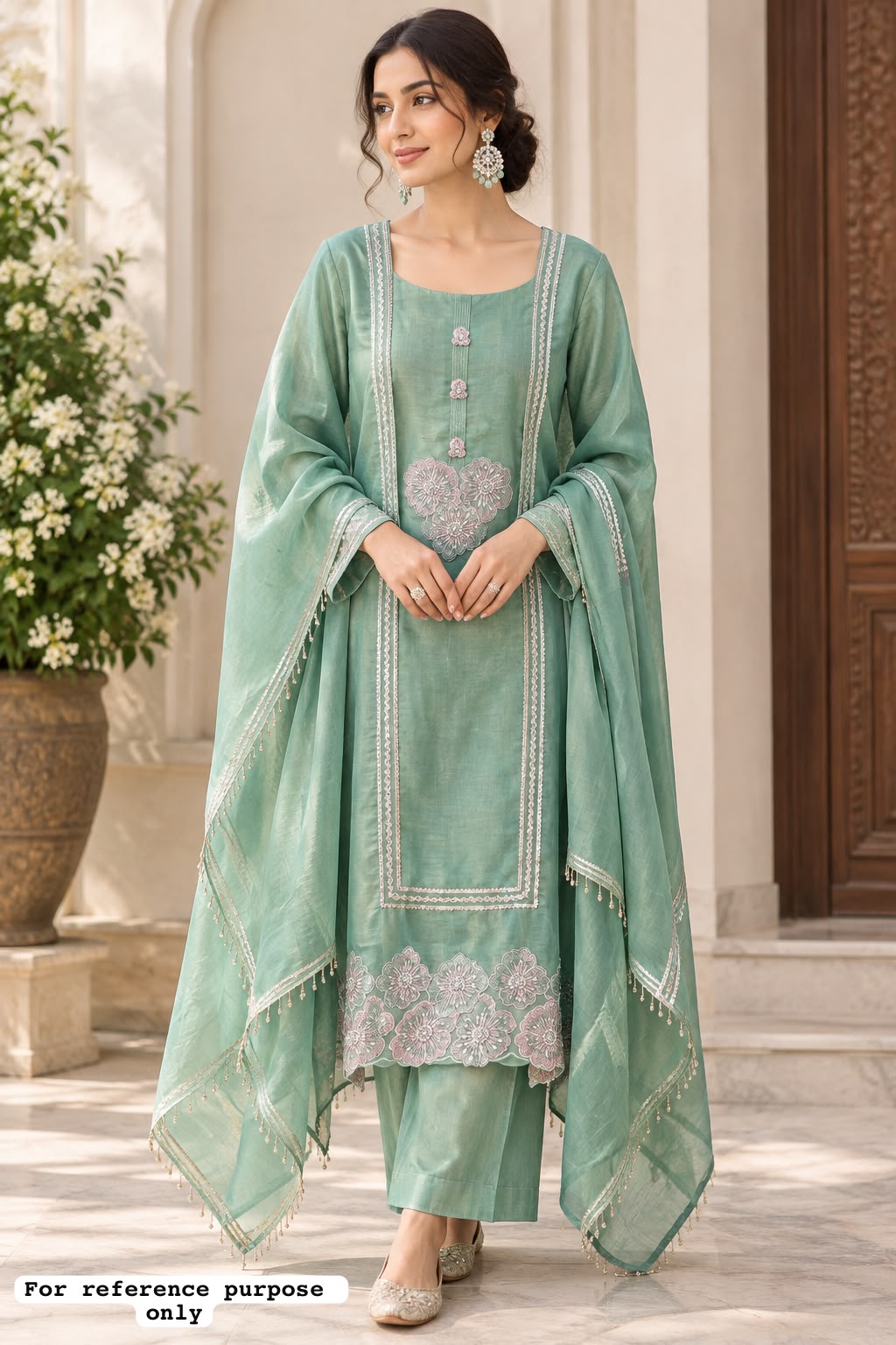 Two Stunning options ladies shimmer Organza Silk Unstitched Suit Sets