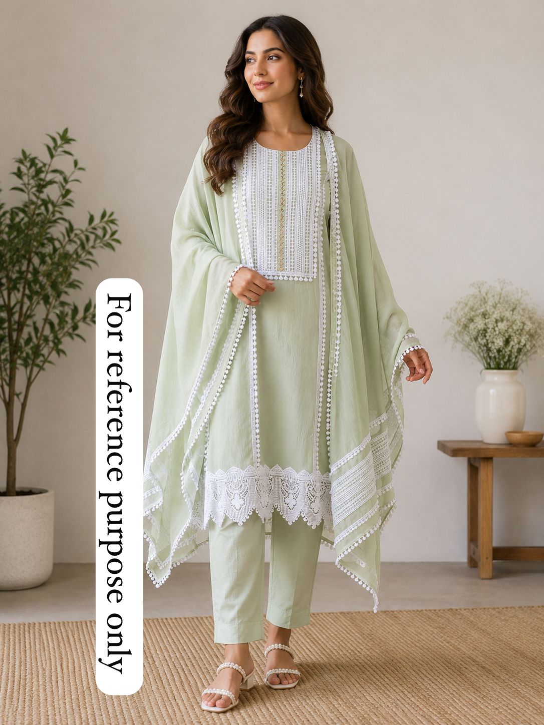 Wrinkled Self Mul Cotton Ladies Unstitched Suit RC-18860 – view 3