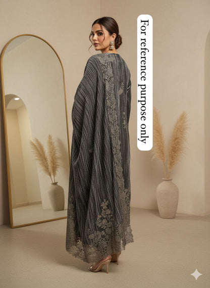 Micra crushed velvet unstitched ladies suit Rc18295 (a)