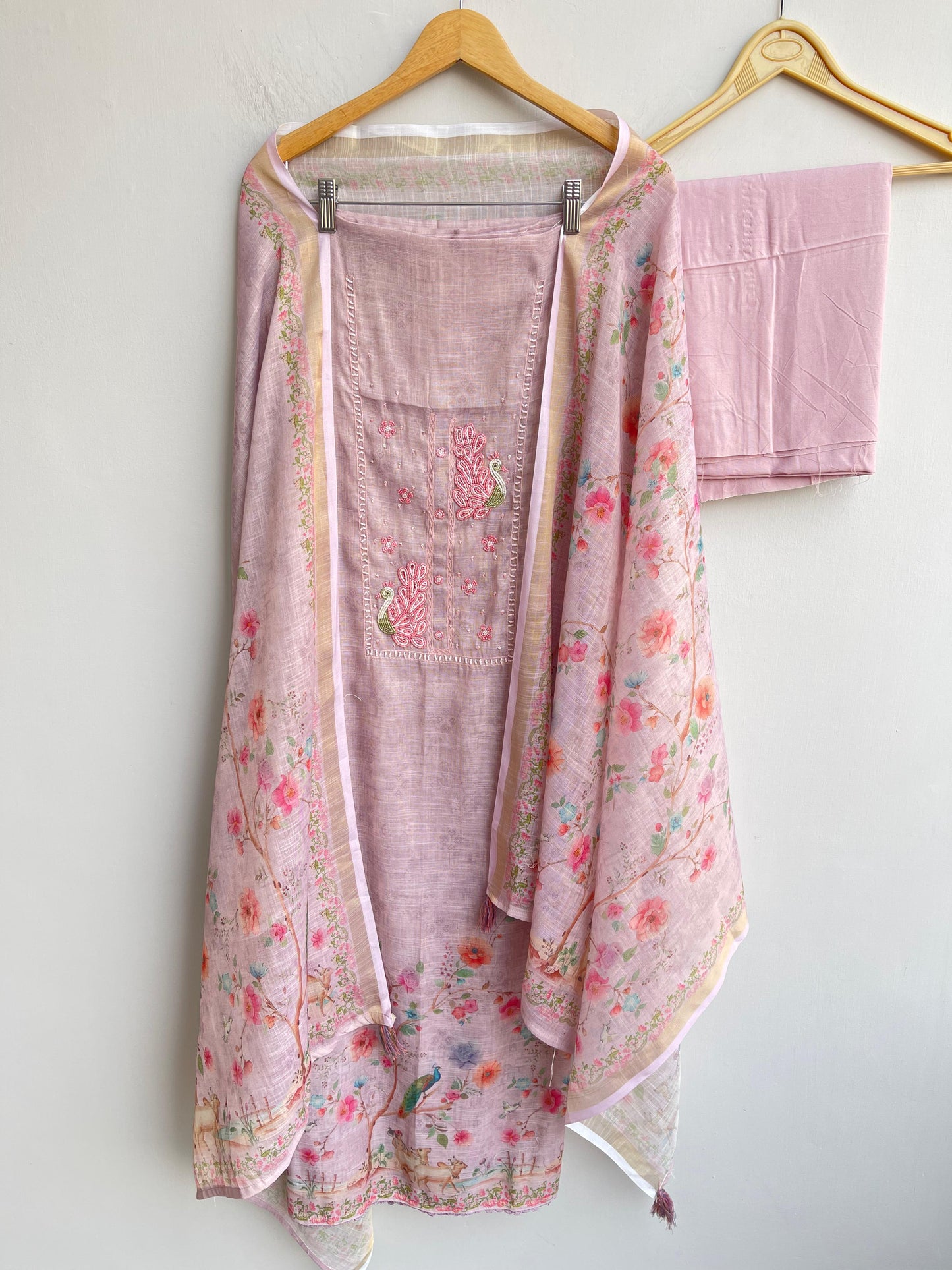 Linen printed unstitched ladies suit Rc18553 (a)