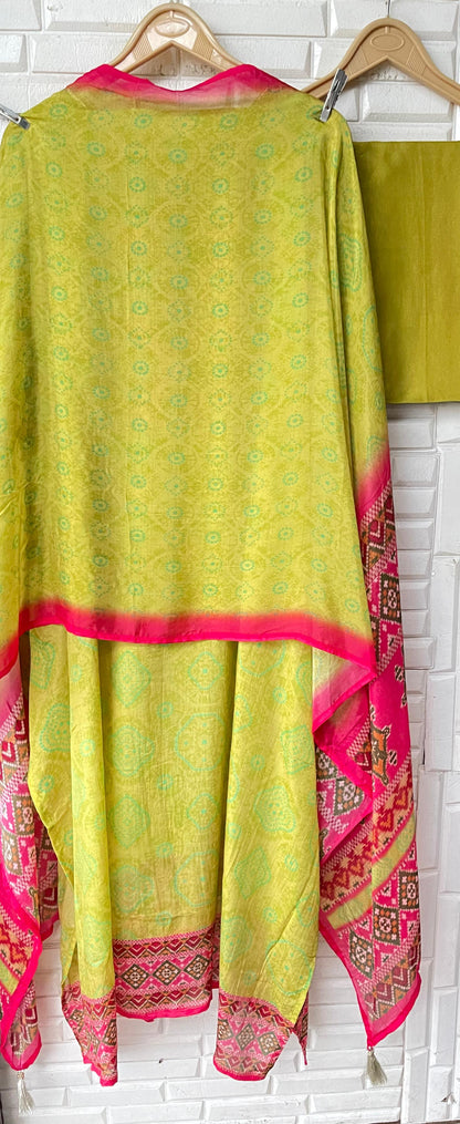 Bhandani paper silk unstitched ladies suit Rc17633
