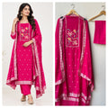 Banarasi Mul Chanderi Designer Unstitched 3pcs Suit Set