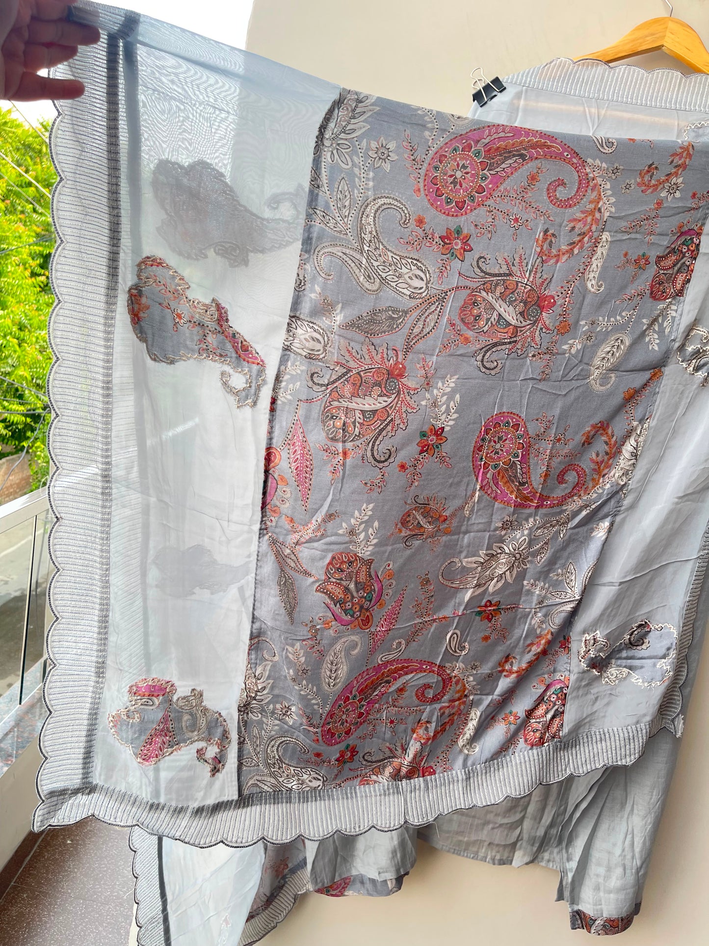 Mul chanderi unstitched ladies suit Rc19119