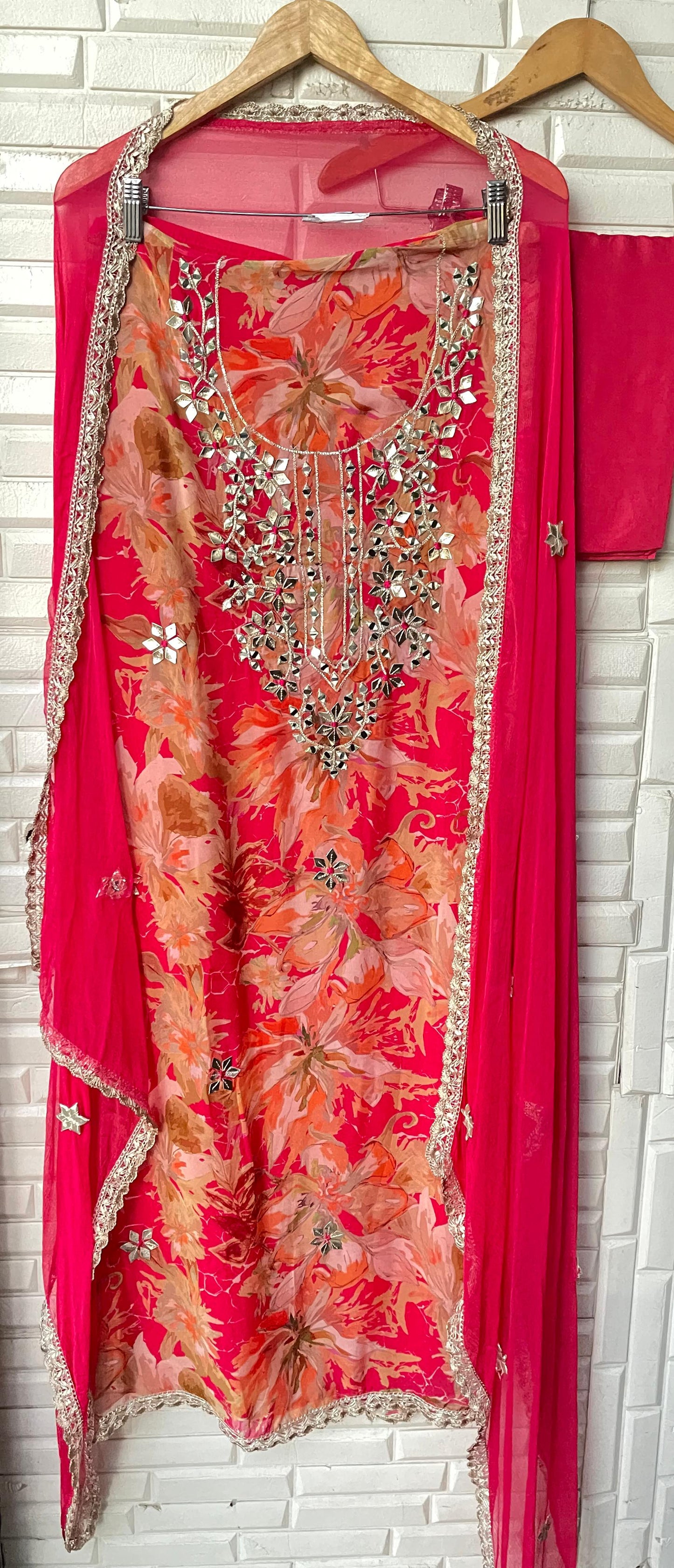 Organza unstitched ladies suit Rc17844