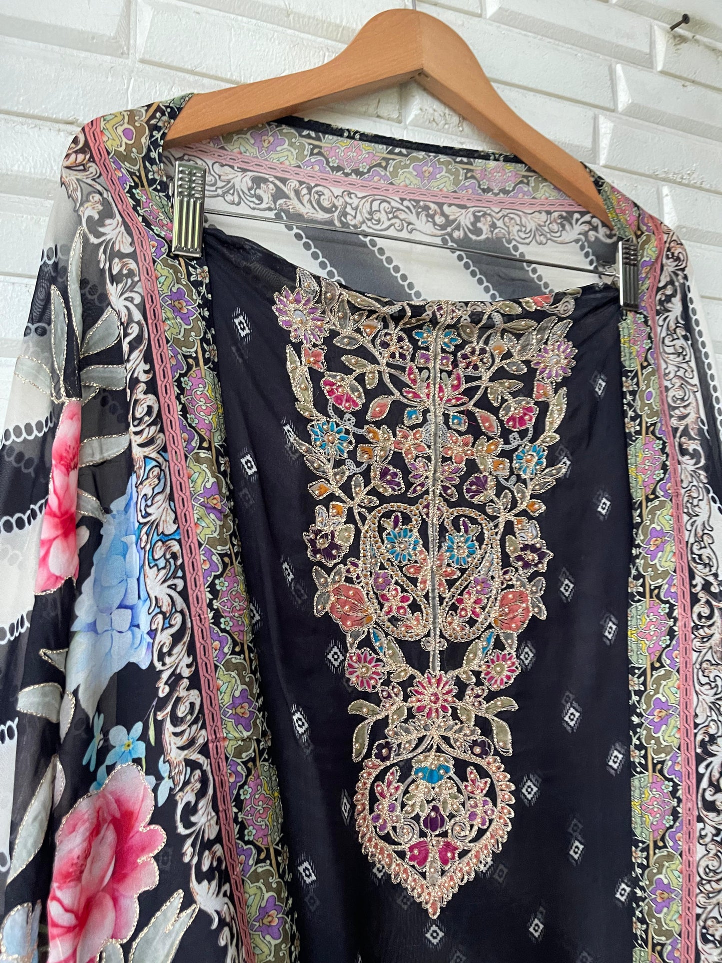 Organza unstitched ladies suit Rc17609