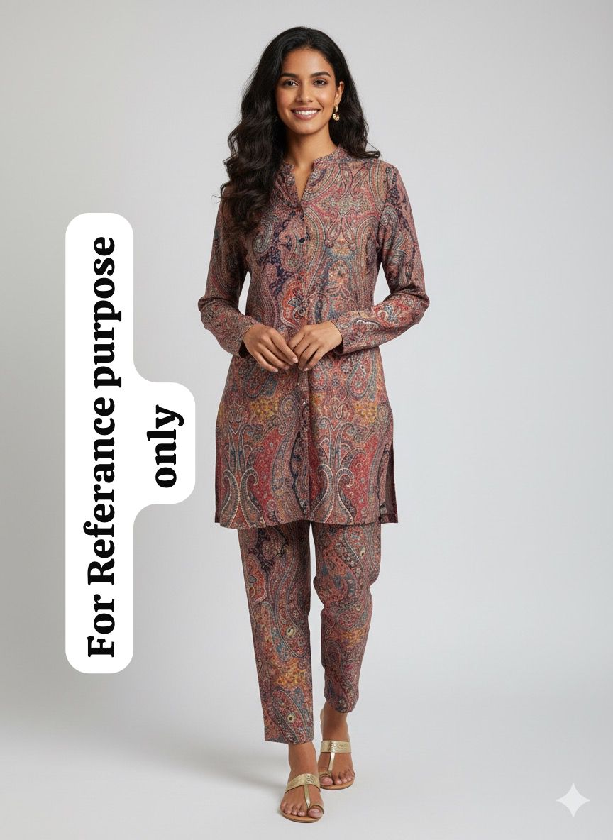 Imported velvet readymade ladies winter coord set Rc18890