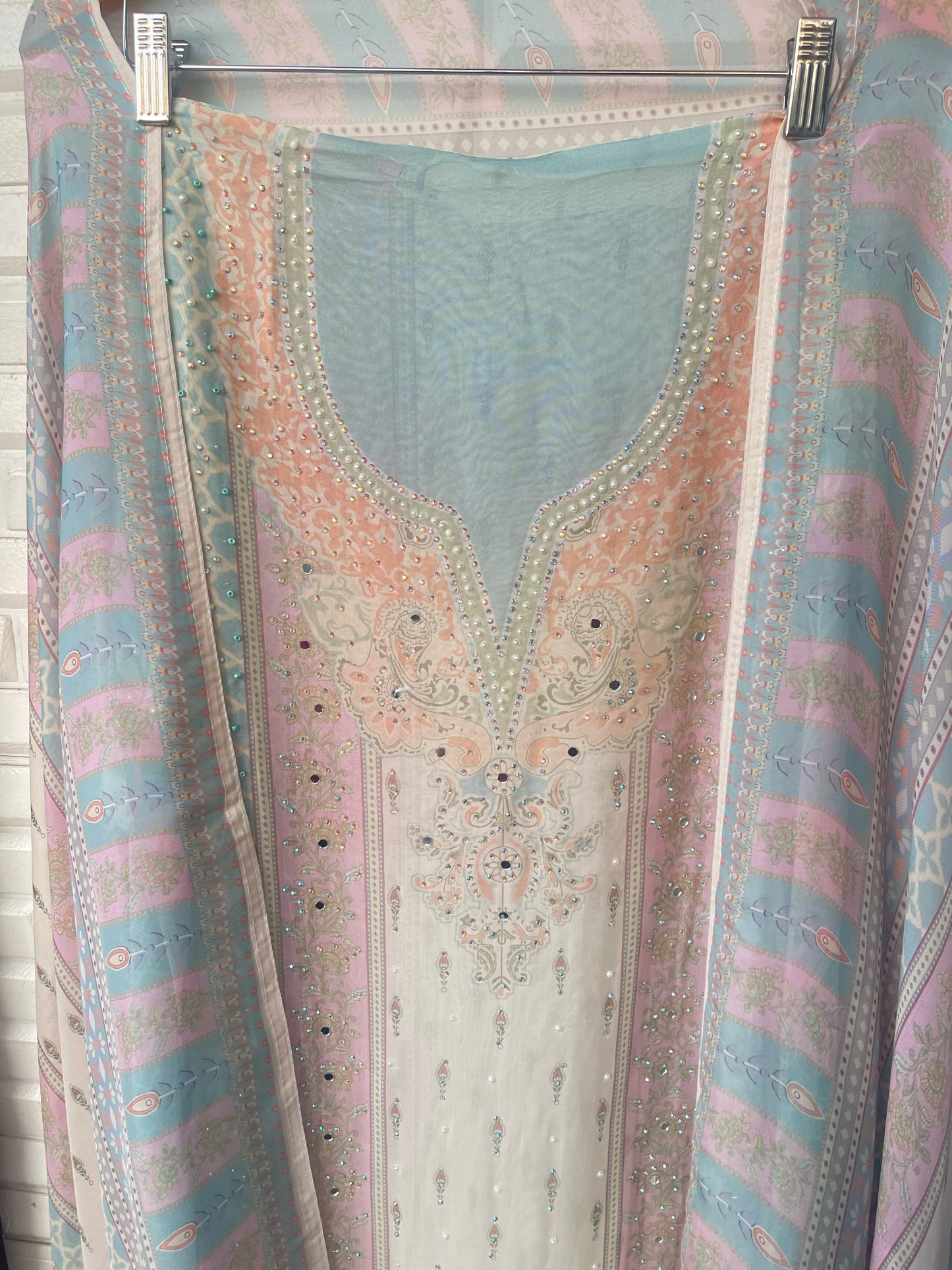 Organza unstitched ladies suit Rc16540