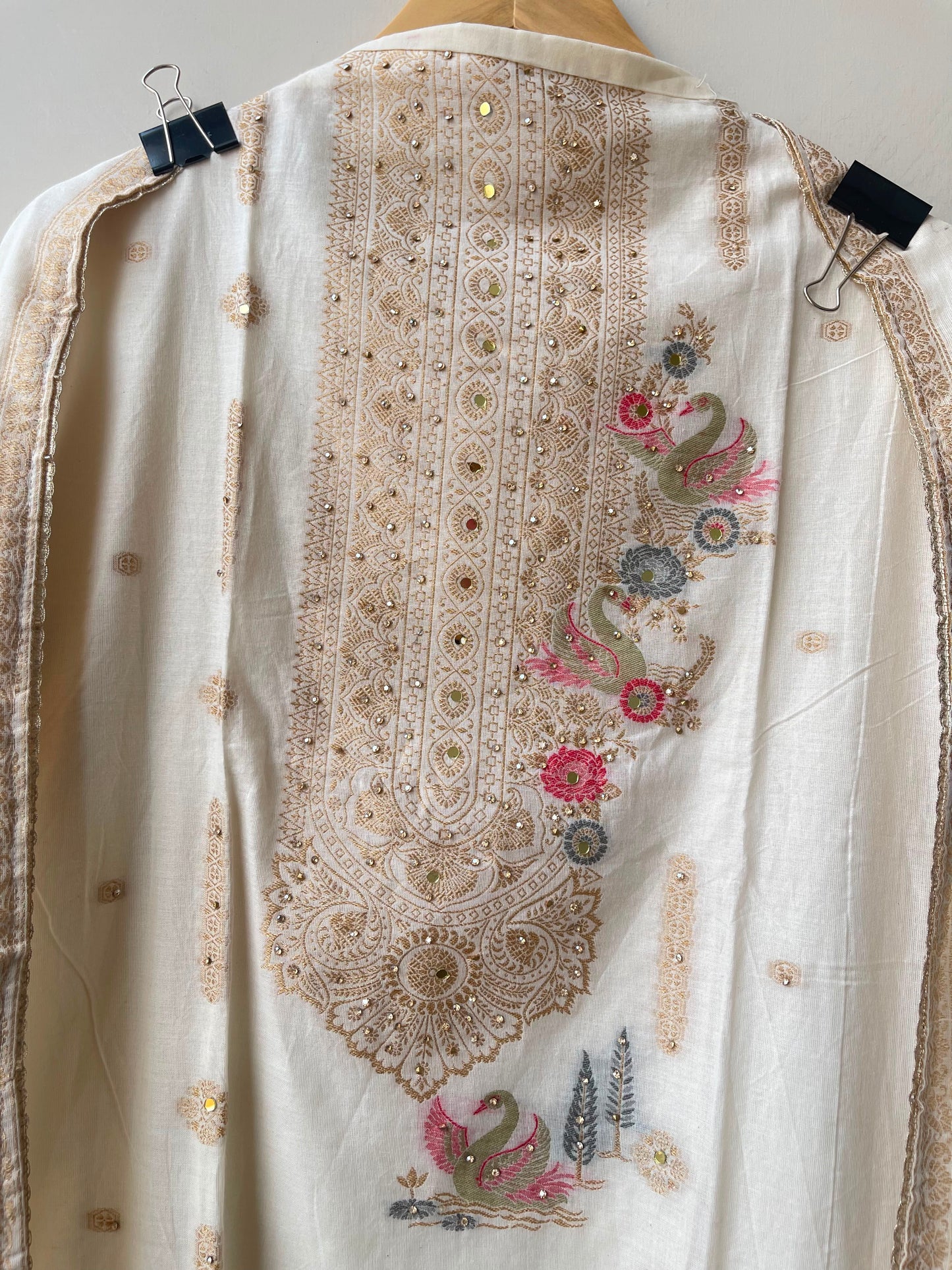 Cotton weaving unstitched ladies suit Rc18981
