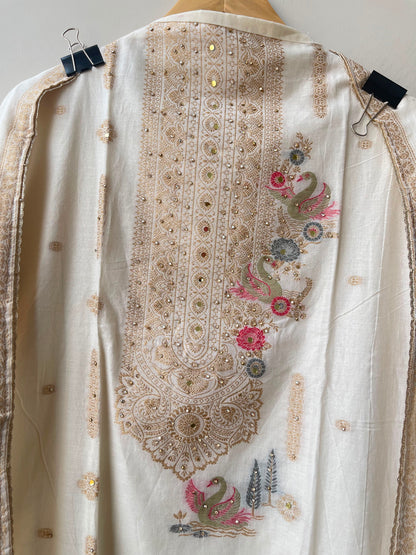 Cotton weaving unstitched ladies suit Rc18981