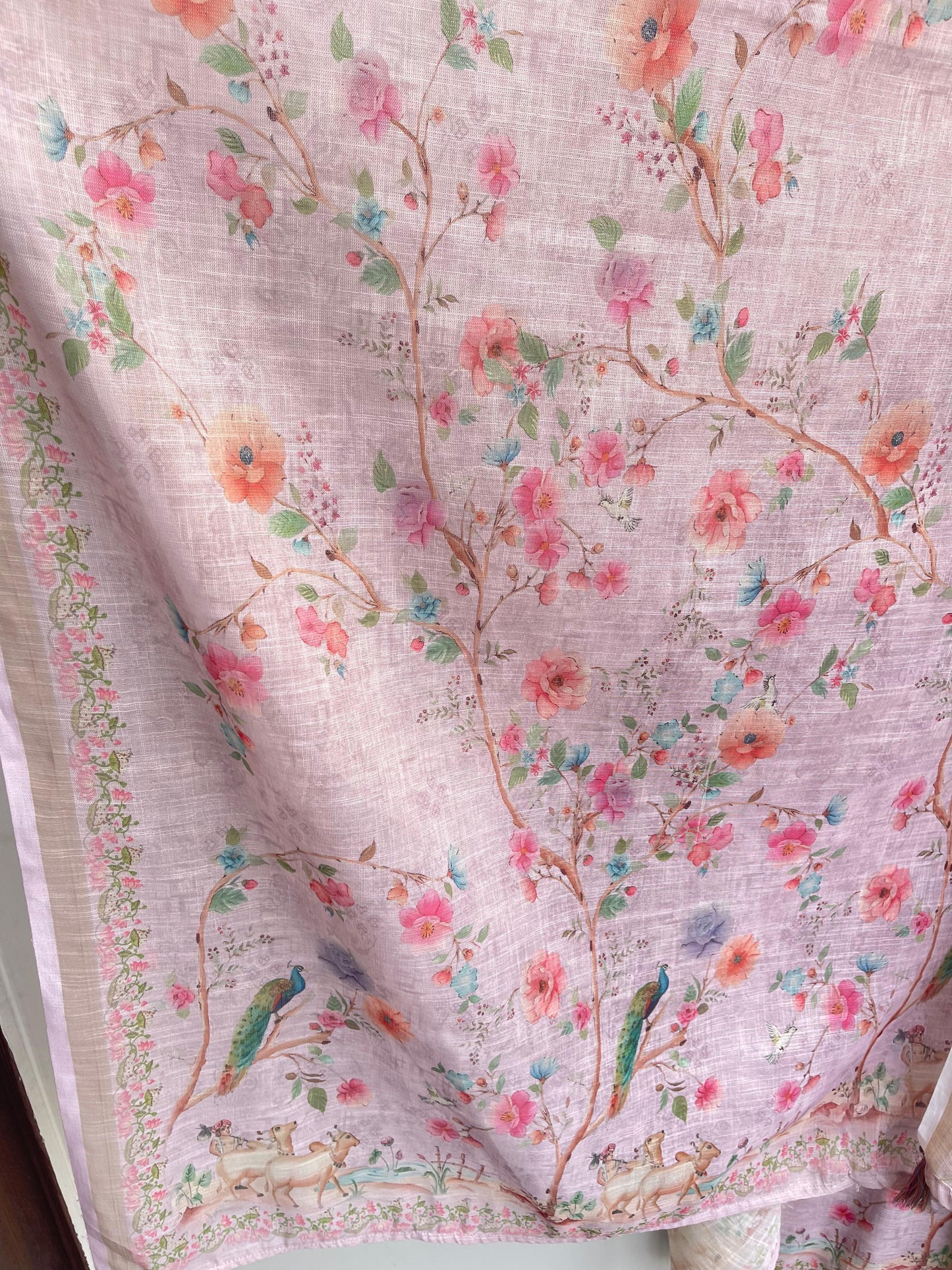 Linen printed unstitched ladies suit Rc18553 (a)