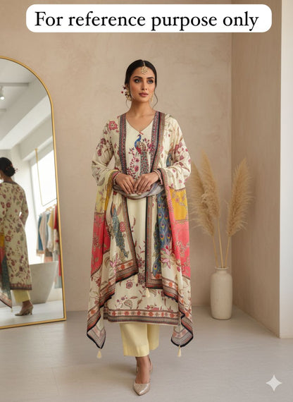 Satin Crepe Unstitched Ladies Suit RC-18324 – view 3