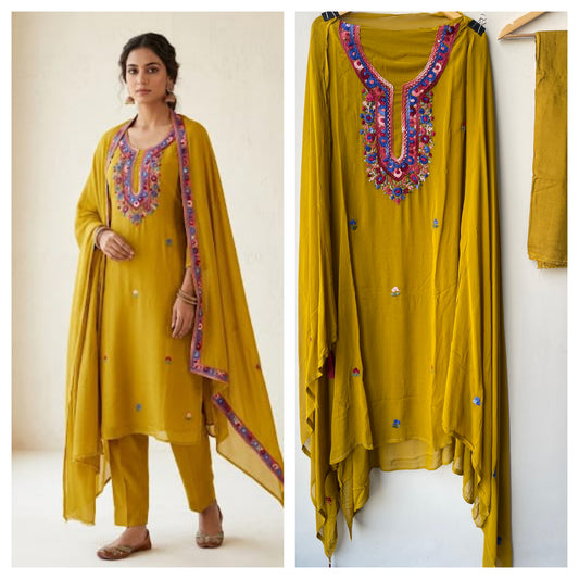 Georgette unstitched fabric ladies suit Rc19331 (a)