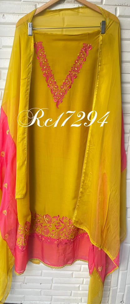 Organza unstitched ladies suit Rc17294 (a)