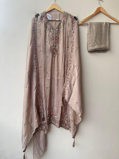 Pure shimmer silk ladies unstitched suit Rc19341 (a)